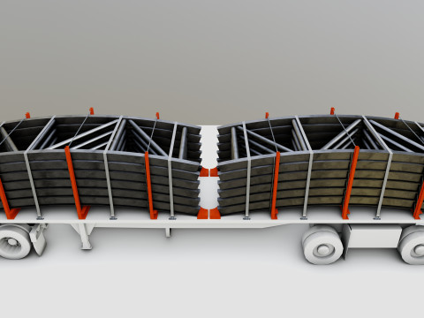 CARGO MODELS FOR TRUCK TRAILER-Bridge Modul Type-1-1 Model 3D