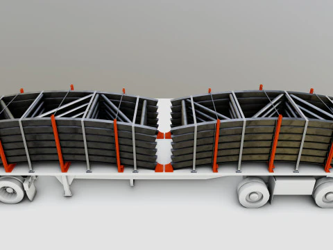 CARGO MODELS FOR TRUCK TRAILER-Bridge Modul Type-1-1 3D Model