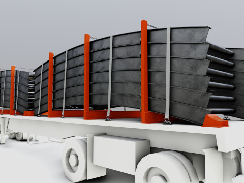 CARGO MODELS FOR TRUCK TRAILER-Bridge Modul Type-1-1 Model 3D
