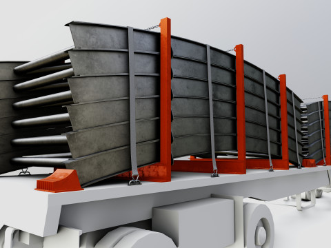CARGO MODELS FOR TRUCK TRAILER-Bridge Modul Type-1-1 Model 3D