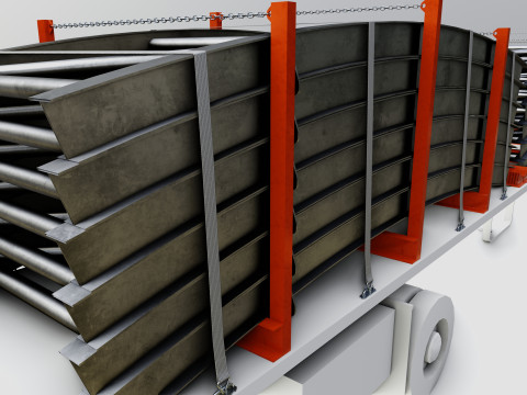 CARGO MODELS FOR TRUCK TRAILER-Bridge Modul Type-1-1 Model 3D