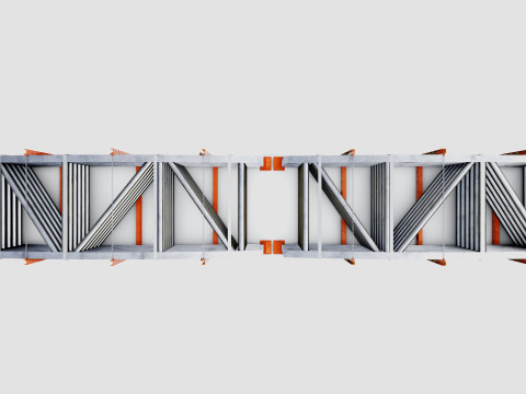CARGO MODELS FOR TRUCK TRAILER-Bridge Modul Type-1-1 Model 3D