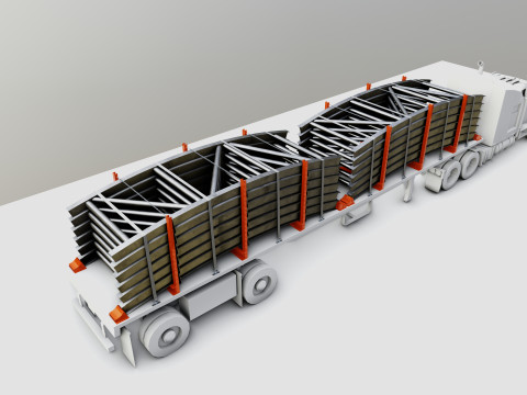 CARGO MODELS FOR TRUCK TRAILER-Bridge Modul Type-1-1 Model 3D