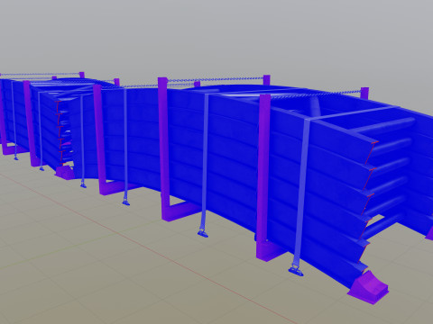 CARGO MODELS FOR TRUCK TRAILER-Bridge Modul Type-1-1 Model 3D