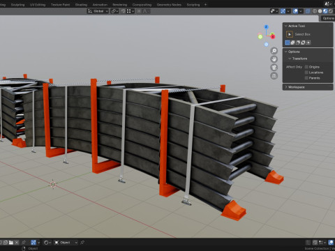 CARGO MODELS FOR TRUCK TRAILER-Bridge Modul Type-1-1 Model 3D