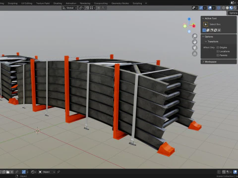 CARGO MODELS FOR TRUCK TRAILER-Bridge Modul Type-1-1 3D Model