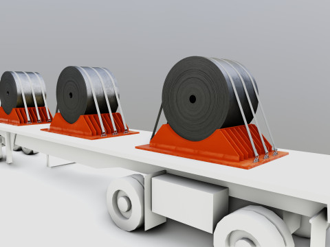 CARGO MODELS FOR TRUCK TRAILER-Roll Sheet Type-1 3D-Modell