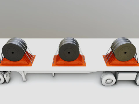 CARGO MODELS FOR TRUCK TRAILER-Roll Sheet Type-1 3D Model