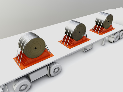 CARGO MODELS FOR TRUCK TRAILER-Roll Sheet Type-1 3D-Modell