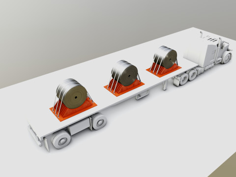 CARGO MODELS FOR TRUCK TRAILER-Roll Sheet Type-1 3D-Modell