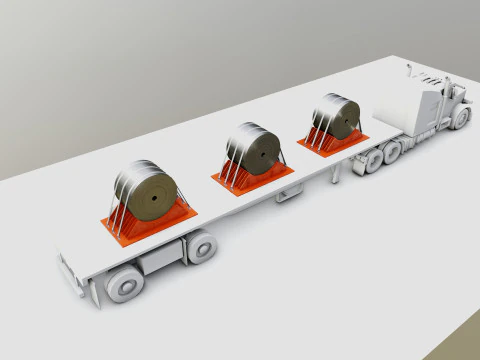 CARGO MODELS FOR TRUCK TRAILER-Roll Sheet Type-1 3D Model