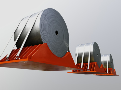 CARGO MODELS FOR TRUCK TRAILER-Roll Sheet Type-1 3D-Modell