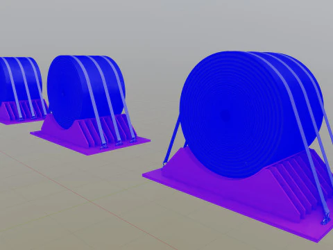 CARGO MODELS FOR TRUCK TRAILER-Roll Sheet Type-1 3D Model