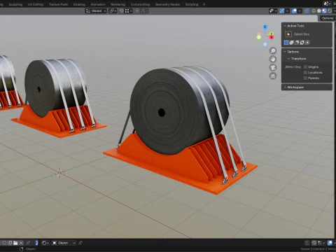 CARGO MODELS FOR TRUCK TRAILER-Roll Sheet Type-1 3D Model