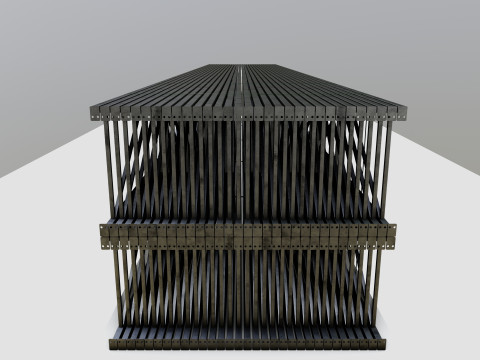 CARGO MODELS FOR TRUCK TRAILER-Roof Modul Type-4 3D Model