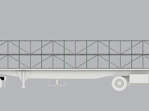 CARGO MODELS FOR TRUCK TRAILER-Roof Modul Type-4 3D Model