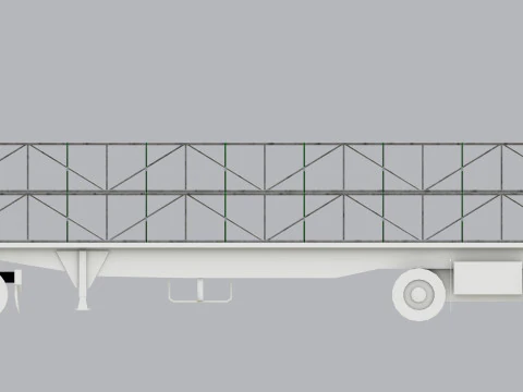 CARGO MODELS FOR TRUCK TRAILER-Roof Modul Type-4 3D Model