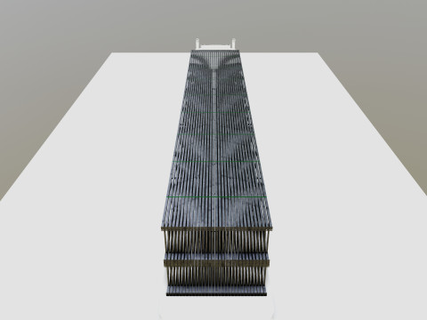 CARGO MODELS FOR TRUCK TRAILER-Roof Modul Type-4 3D Model