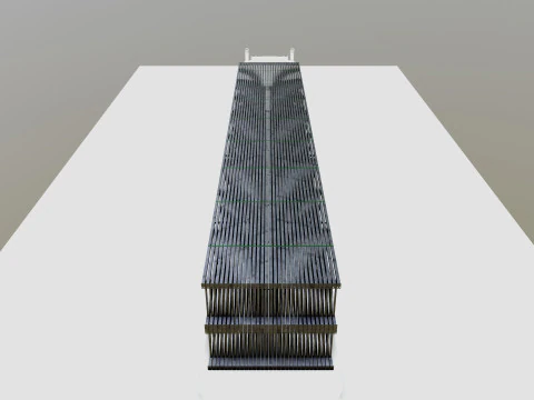 CARGO MODELS FOR TRUCK TRAILER-Roof Modul Type-4 3D Model