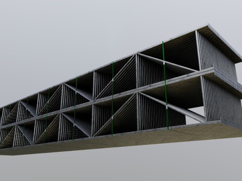 CARGO MODELS FOR TRUCK TRAILER-Roof Modul Type-4 3D Model