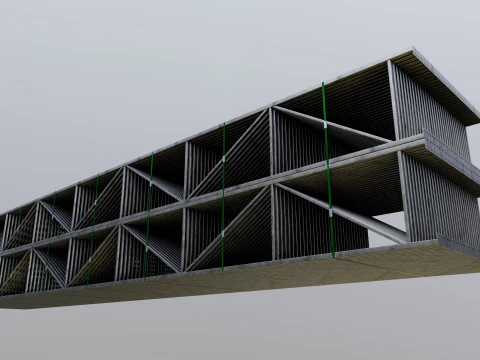 CARGO MODELS FOR TRUCK TRAILER-Roof Modul Type-4 3D Model