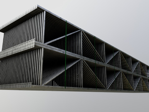 CARGO MODELS FOR TRUCK TRAILER-Roof Modul Type-4 3D Model