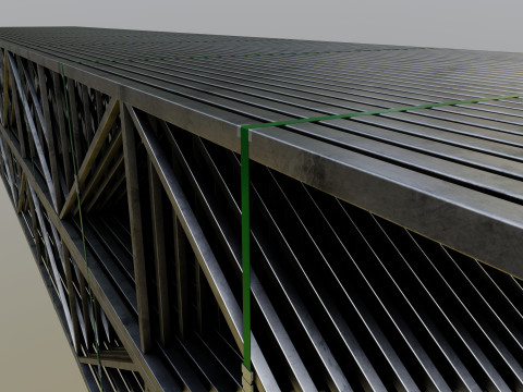CARGO MODELS FOR TRUCK TRAILER-Roof Modul Type-4 3D Model