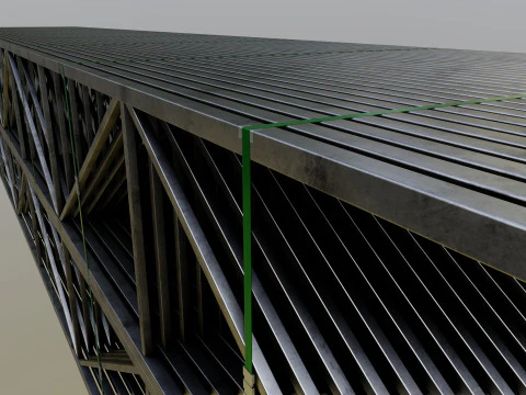 CARGO MODELS FOR TRUCK TRAILER-Roof Modul Type-4 3D Model