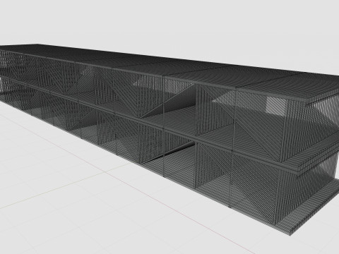 CARGO MODELS FOR TRUCK TRAILER-Roof Modul Type-4 3D Model