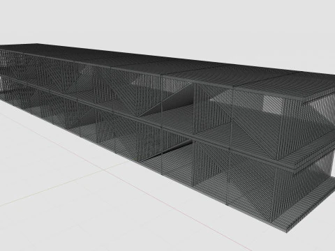 CARGO MODELS FOR TRUCK TRAILER-Roof Modul Type-4 3D Model