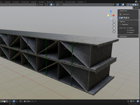 CARGO MODELS FOR TRUCK TRAILER-Roof Modul Type-4 3D Model