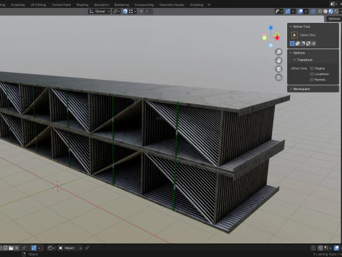 CARGO MODELS FOR TRUCK TRAILER-Roof Modul Type-4 3D Model
