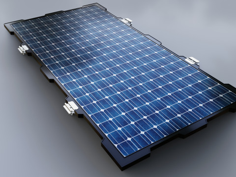 630W 2465x1134x35mm New Frame Solar Panel 3Dモデル