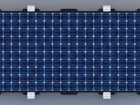 630W 2465x1134x35mm New Frame Solar Panel Modello 3D