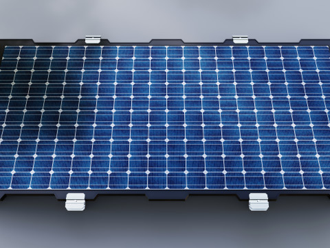 630W 2465x1134x35mm New Frame Solar Panel Modello 3D