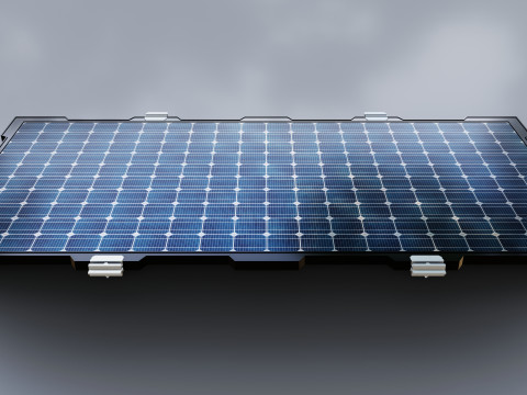 630W 2465x1134x35mm New Frame Solar Panel Modello 3D