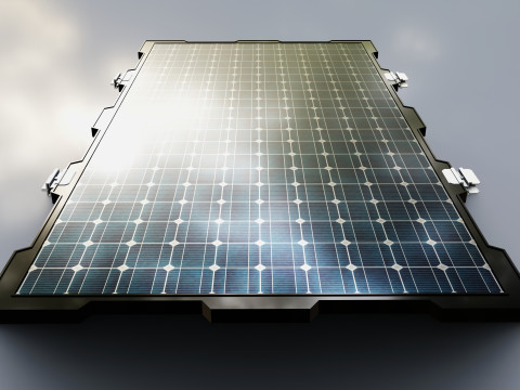 630W 2465x1134x35mm New Frame Solar Panel Modello 3D