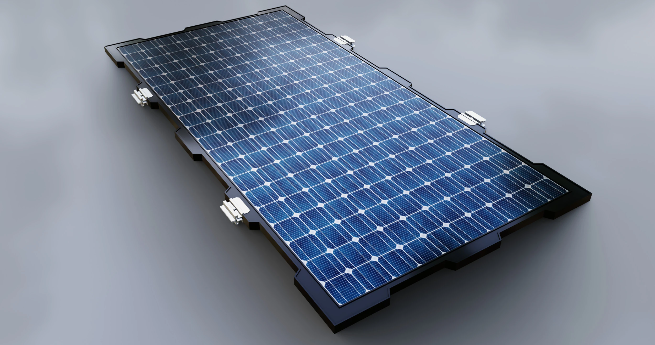 320W 1950x950x35mm New Frame Solar Panel 3D Model .c4d .max .obj .3ds .fbx .stl .blend 