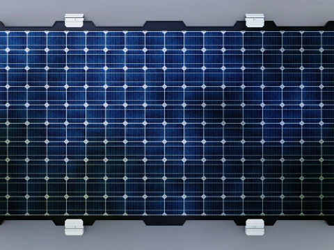 320W 1950x950x35mm New Frame Solar Panel 3D Model