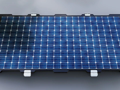 320W 1950x950x35mm New Frame Solar Panel 3D Model