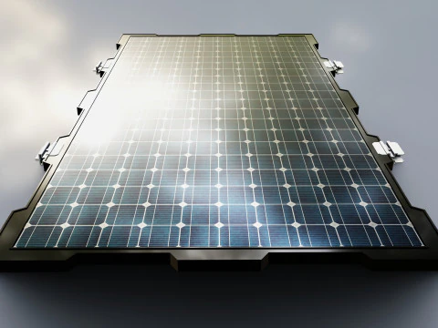 320W 1950x950x35mm New Frame Solar Panel 3D Model