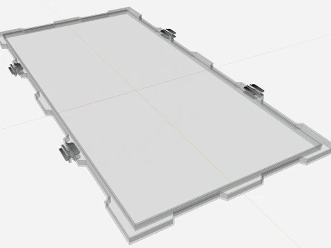 320W 1950x950x35mm New Frame Solar Panel 3D Model