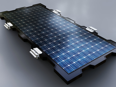 160W 1480x670x35mm New Frame Solar Panel 3D-Modell