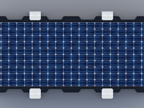 160W 1480x670x35mm New Frame Solar Panel 3D मॉडल