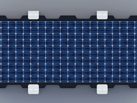 160W 1480x670x35mm New Frame Solar Panel 3D Model