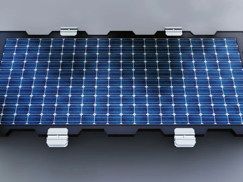 160W 1480x670x35mm New Frame Solar Panel 3D Model
