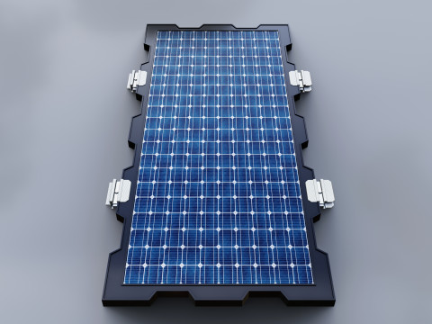 160W 1480x670x35mm New Frame Solar Panel 3D मॉडल