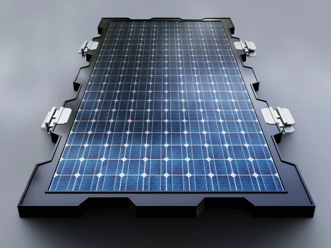 160W 1480x670x35mm New Frame Solar Panel 3D Model