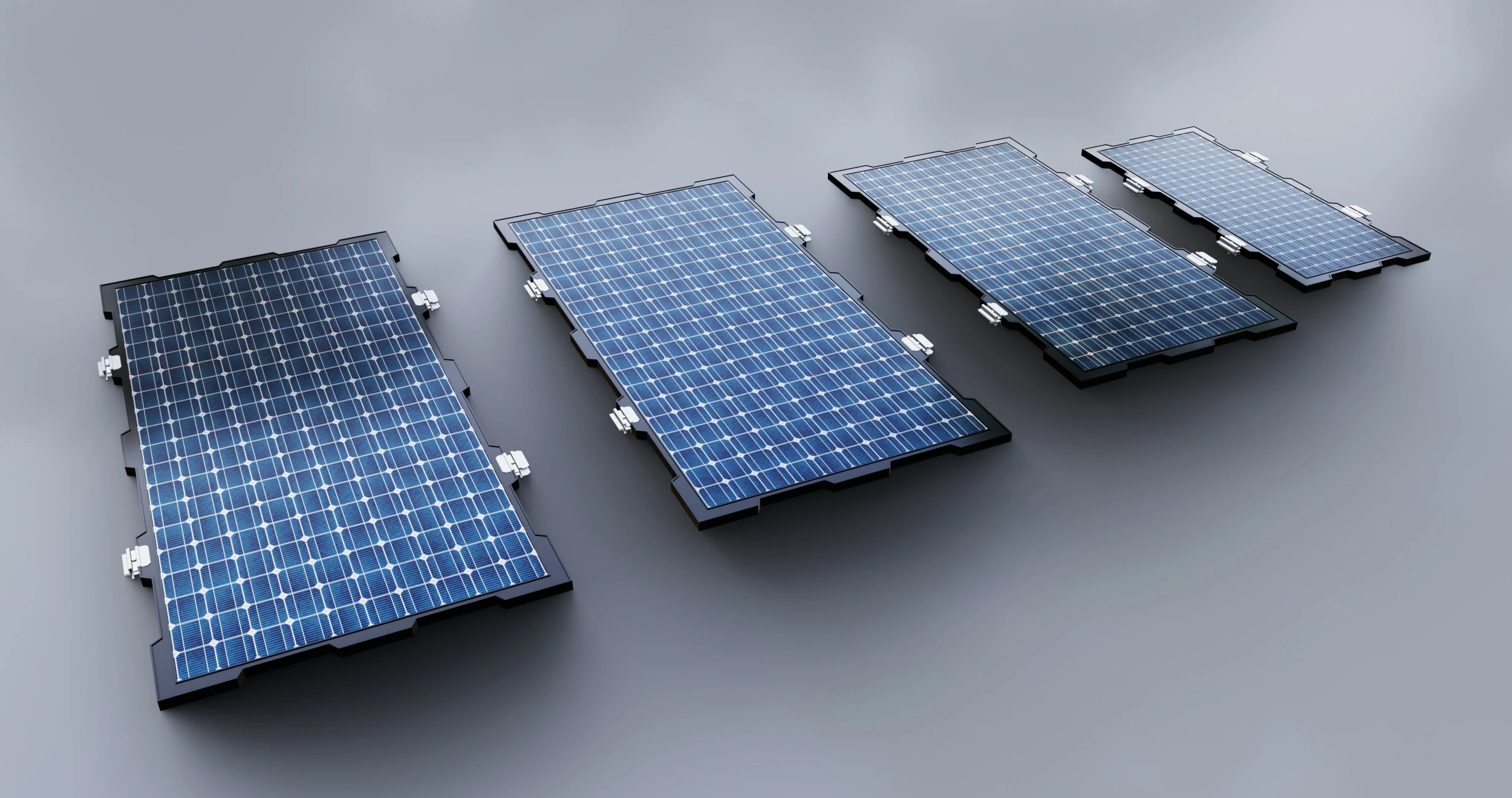 New Frame Solar Panel Collection 3D Model .c4d .max .obj .3ds .fbx .stl .blend 