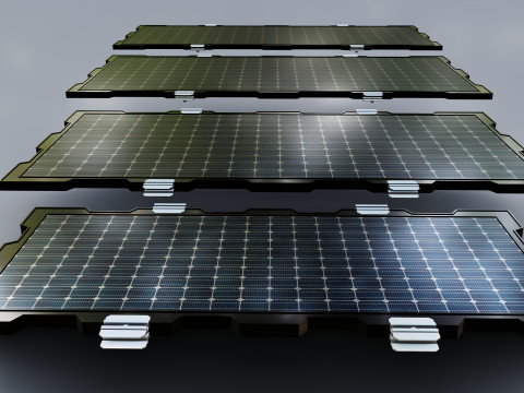 New Frame Solar Panel Collection Modelo 3D